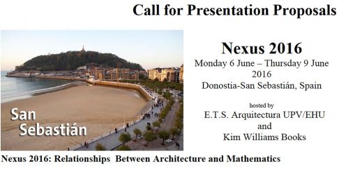 Nexus 2016 - Relationships Between Architecture and Mathematics